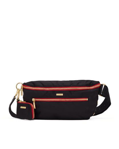 Black Nylon/Gold Red Zip 01