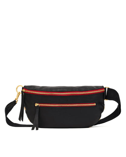 Black/Brushed Gold Red Zip 01