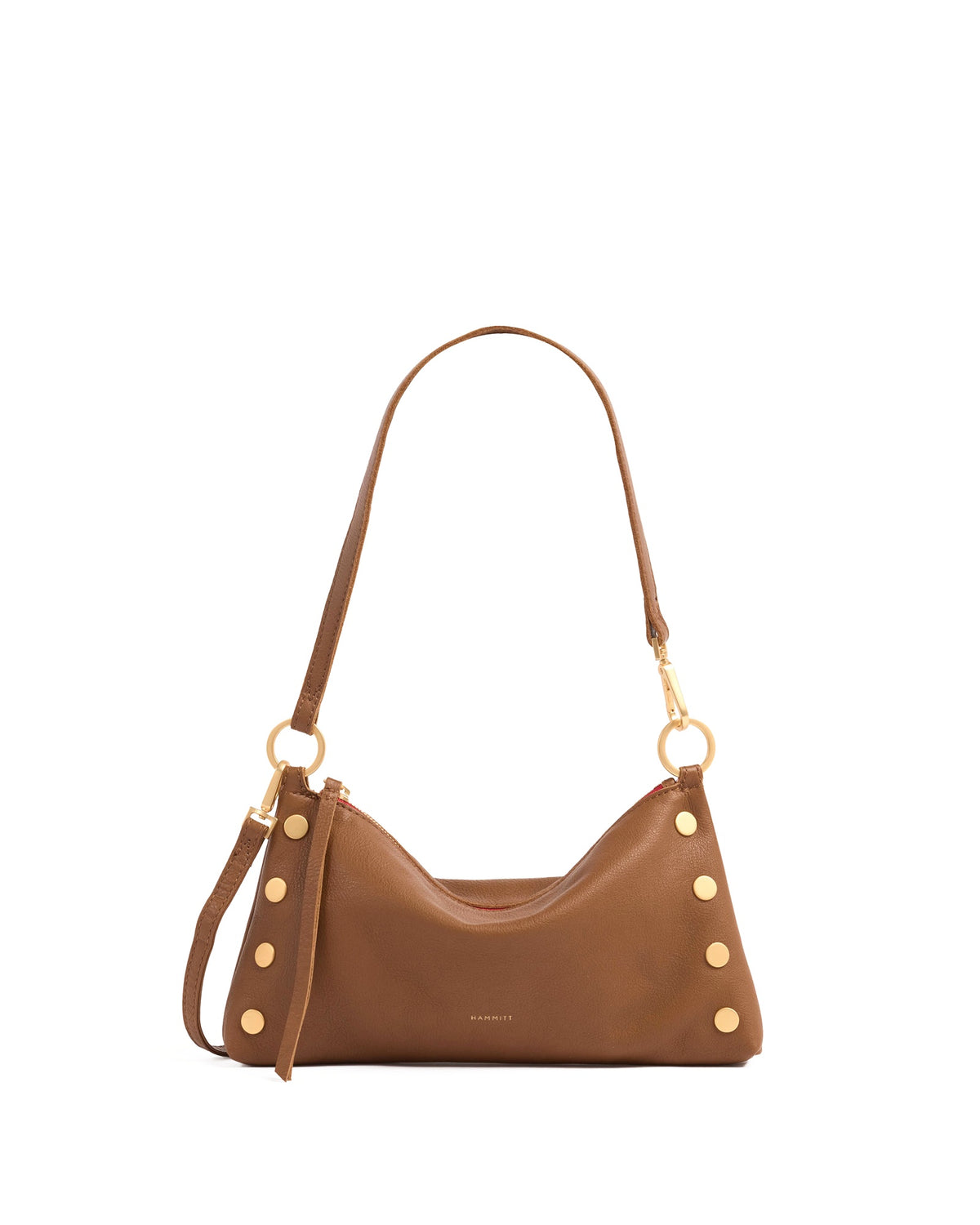 Mahogany Pebble/Brushed Gold Red Zip