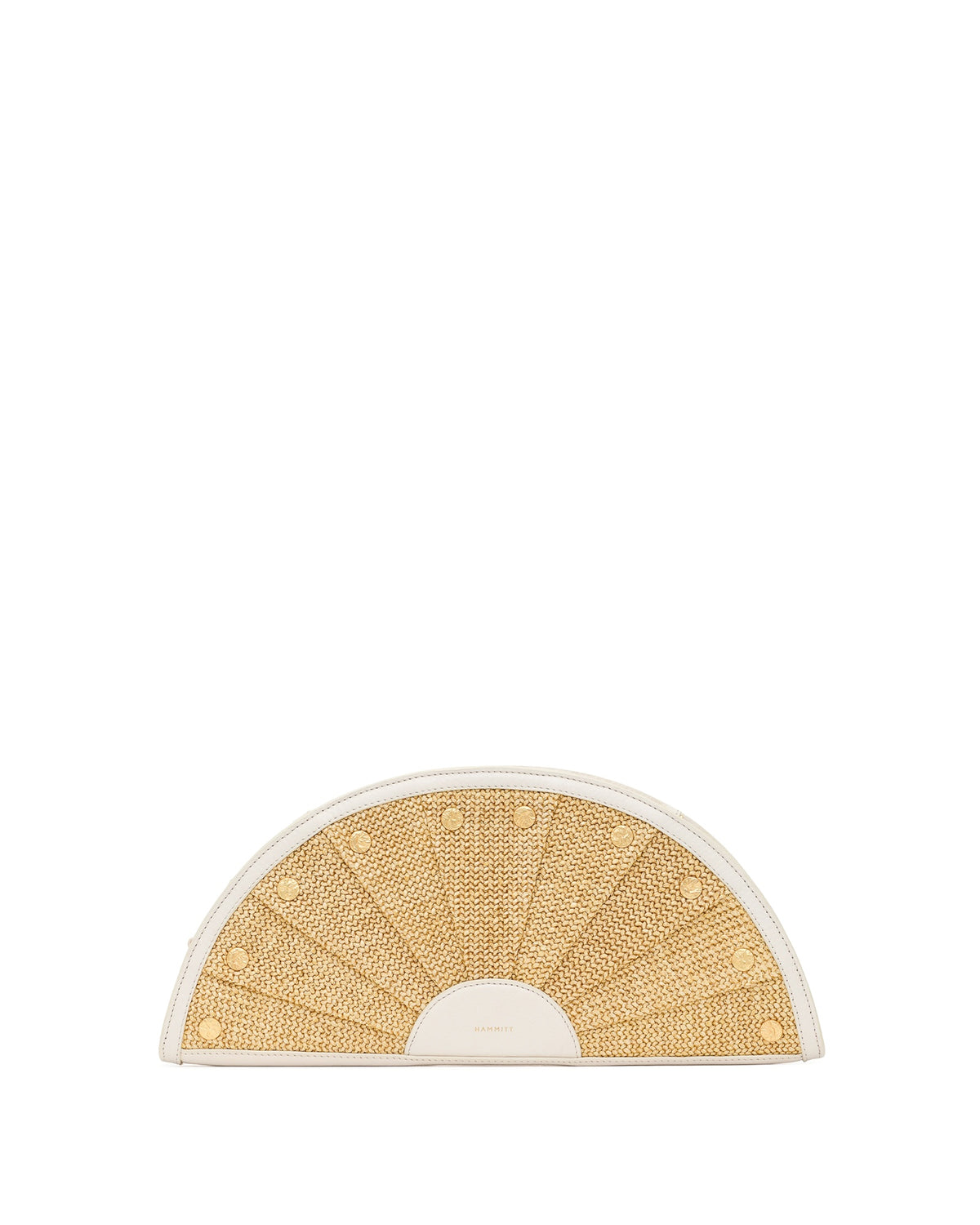 Calla Lily White Raffia/Brushed Gold Hammered