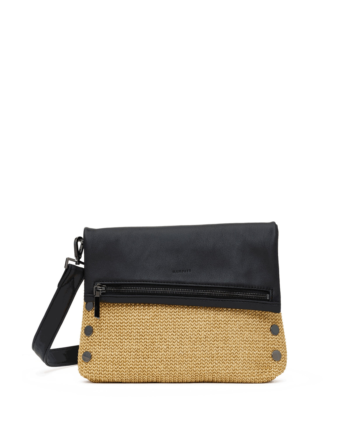 Noir Smooth Raffia/Gunmetal