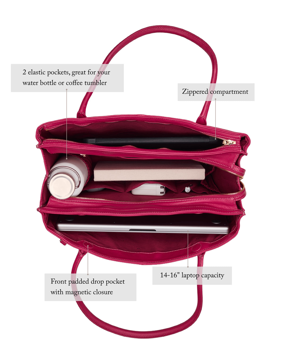Elle Work Carry One Size - Leather Tote Bag | Hammitt Everyday