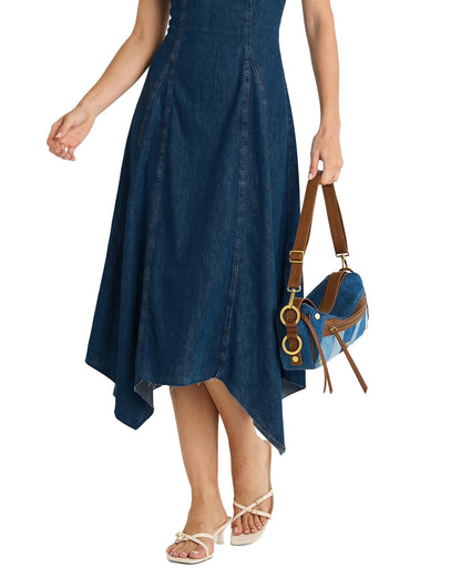 Doxie Medium - Denim Shoulder Bag | Hammitt Great Value